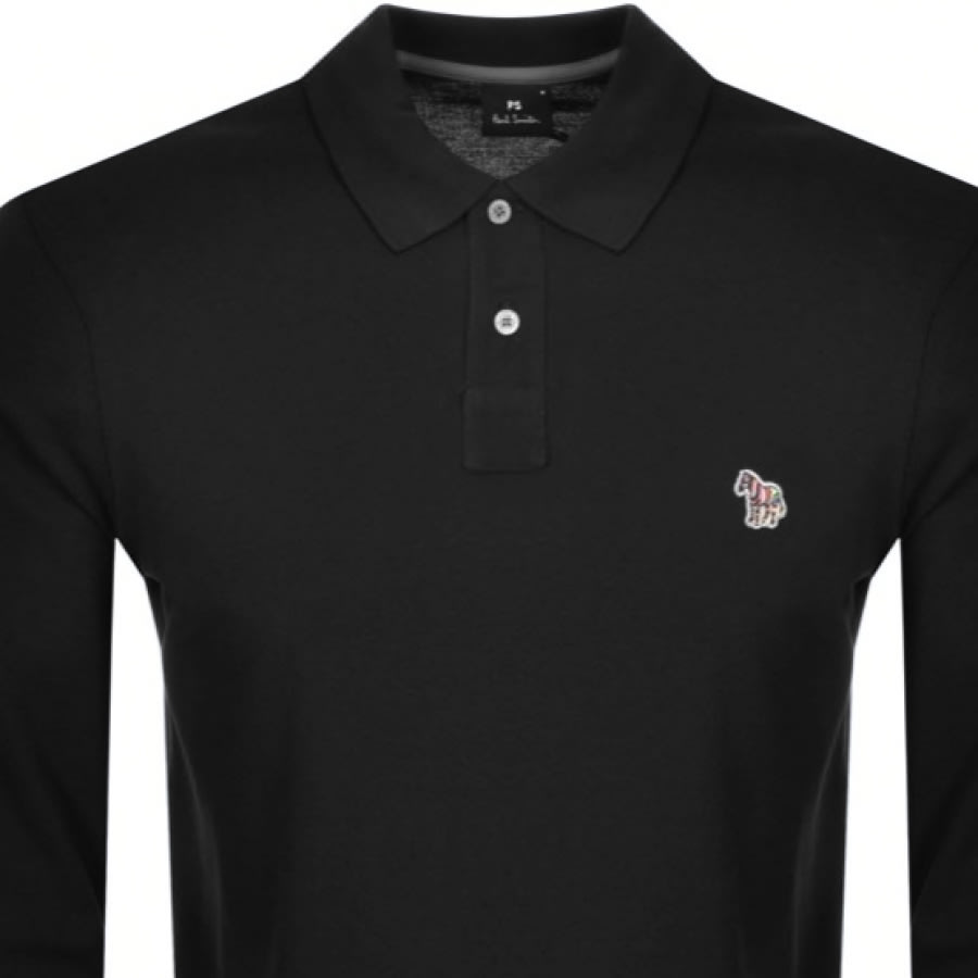 Alternative Image for ProductPS By Paul Smith Long Sleeve Polo T Shirt Black2